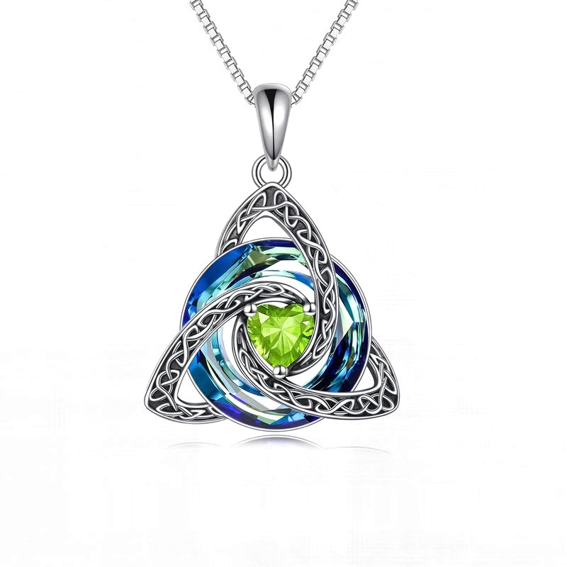 Halskette Hexenknoten – August (Peridot)