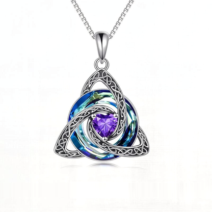 Halskette Hexenknoten – Februar (Amethyst)