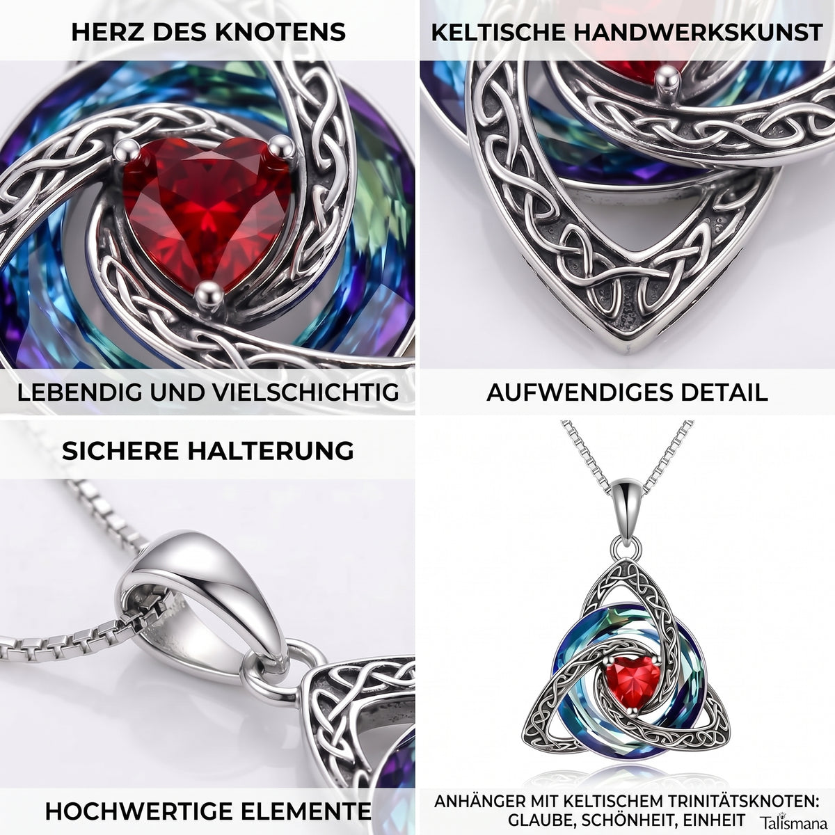 Halskette Hexenknoten – August (Peridot)